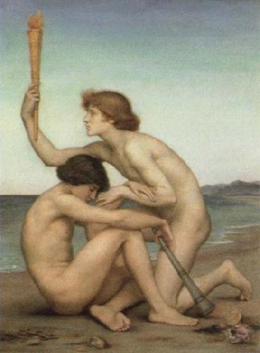 Evelyn De Morgan phosphorus and hesperus oil painting picture